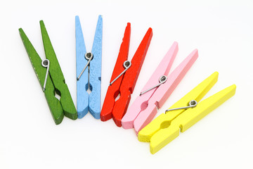 Bunte Wäscheklammern