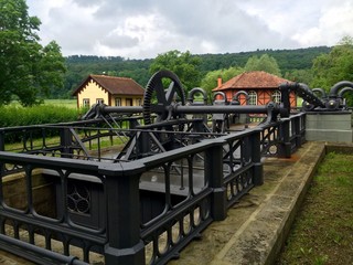 Fototapeta premium Altes Pumpenwerk in Bad Kissingen