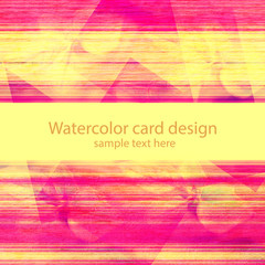 grunge watercolor card design