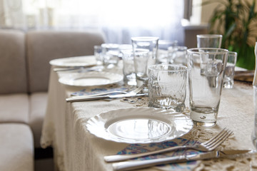 View of the served table