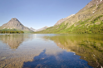 Naklejka na ściany i meble Two Medicine Lake at Glacier National Park