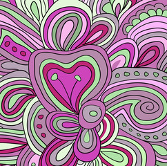 Colored lined pattern in cartoon style.