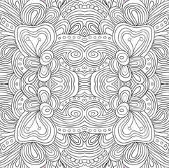 Coloring book page for adults. Mandala with vintage flowers pattern. Zendala. Zentagle. Sacred geometry. Yoga.