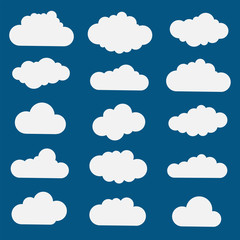 Collection of cloud icons