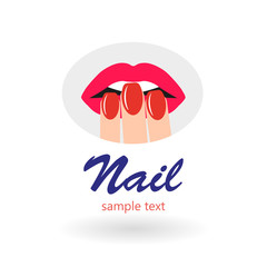Woman's lips and nails
