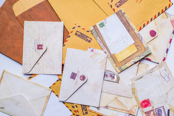 Fototapeta na wymiar Background with envelopes