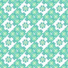 Tribal texture geometric square figures seamless pattern. Vector illustration. Geometric pattern design for web, mobile, print and textile.