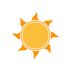 Vector sun icon.