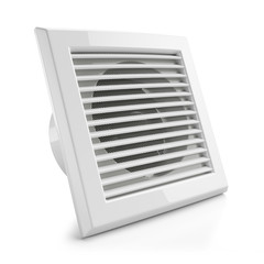 Electrical air ventilation fan isolated on white background 3d