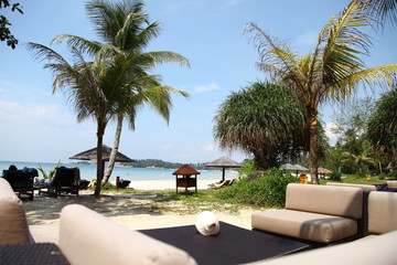 Relax at Private Beach in Bintan Island, indonesia