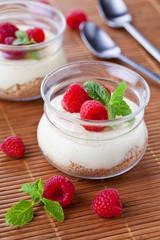 Cups Of Raspberry Dessert