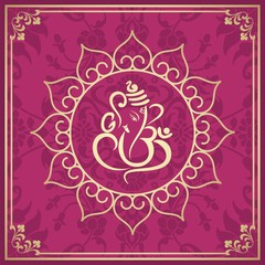 Ganesha, wedding card, royal Rajasthan, India