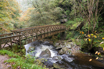 Bridge over the East Lyn River near Lynmouth in Devon