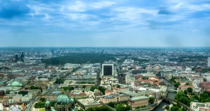 4K, Time Lapse, View From Berlin TV Tower, Berlin