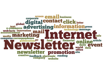 Internet Newsletter, word cloud concept 2