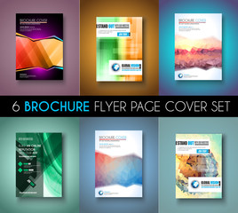 Set ofBrochure templates, Flyer Designs or Depliant Covers for business