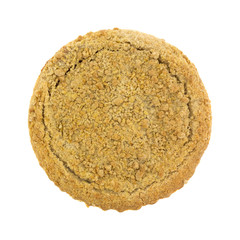 Dutch apple pie isolated on a white background top view.