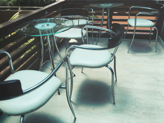 Table with chairs at restaurant