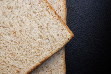 Whole wheat bread isolated
