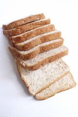 Whole wheat bread isolated