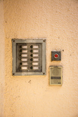 entryphone of an old door