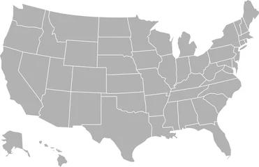 Foto auf Alu-Dibond USA map © janaluchenko