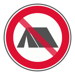 Zelten Verboten Schild