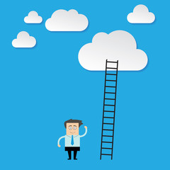 Stairway to Heaven - ladder to clouds