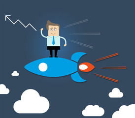 Startup Business. Flat design illustration