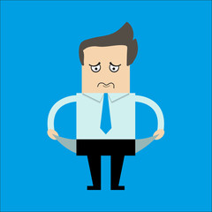 No money. Vector flat style