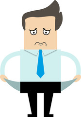 No money. Vector flat style