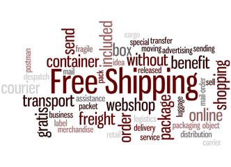 Obraz premium Free Shipping, word cloud concept