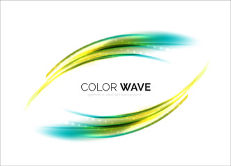 Blurred vector wave design elements