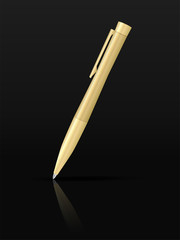 Ballpoint pen on black