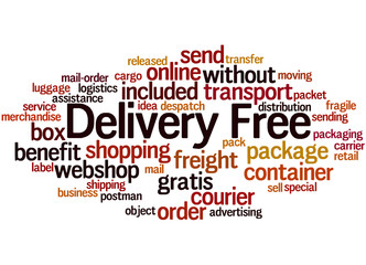 Delivery Free, word cloud concept 7