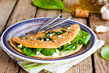 omelet with spinach and ricotta