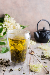 Green tea with elder flower