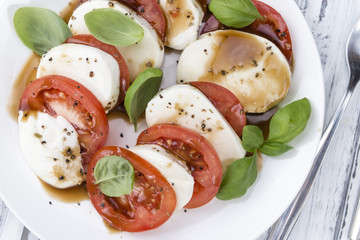 Tomatoes with Mozzarella and Balasimco dressing
