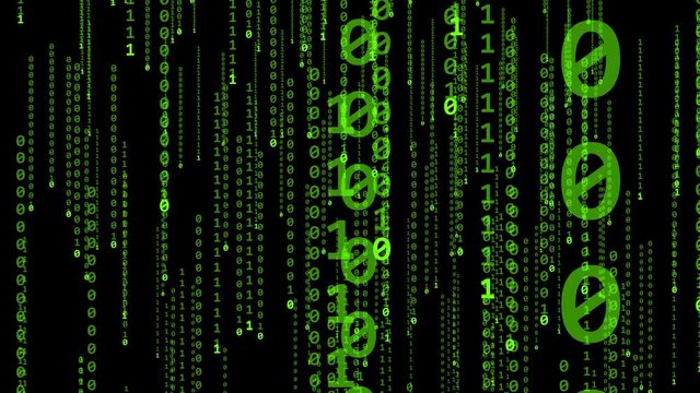 Matrix on a black background