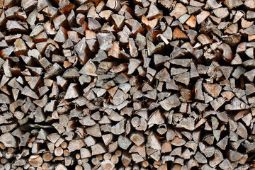 Gestapelte Holzscheitel