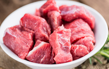 Beef Steak on wooden background