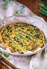 Spinach Asparagus Frittata, Asparagus and Spinach Frittata, 