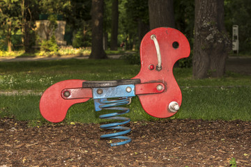 chidren playground rocking horse