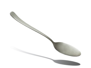 Metal soupspoon isolated