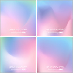 Abstract Creative concept vector multicolored blurred background set. For Web and Mobile Applications, art illustration template design, business infographic and social media, modern decoration