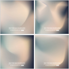 Abstract Creative concept vector multicolored blurred background set. For Web and Mobile Applications, art illustration template design, business infographic and social media, modern decoration