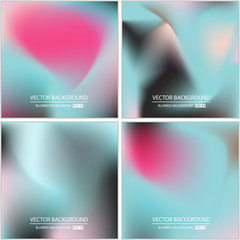 Abstract Creative concept vector multicolored blurred background set. For Web and Mobile Applications, art illustration template design, business infographic and social media, modern decoration