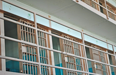 Isola di Alcatraz: il corridoio e le celle del Blocco B dell'ex prigione federale il 13 giugno 2010