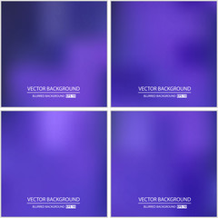 Abstract Creative concept vector multicolored blurred background set. For Web and Mobile Applications, art illustration template design, business infographic and social media, modern decoration