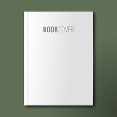 Blank book cover vector illustration gradient mesh. Isolated object for design and branding